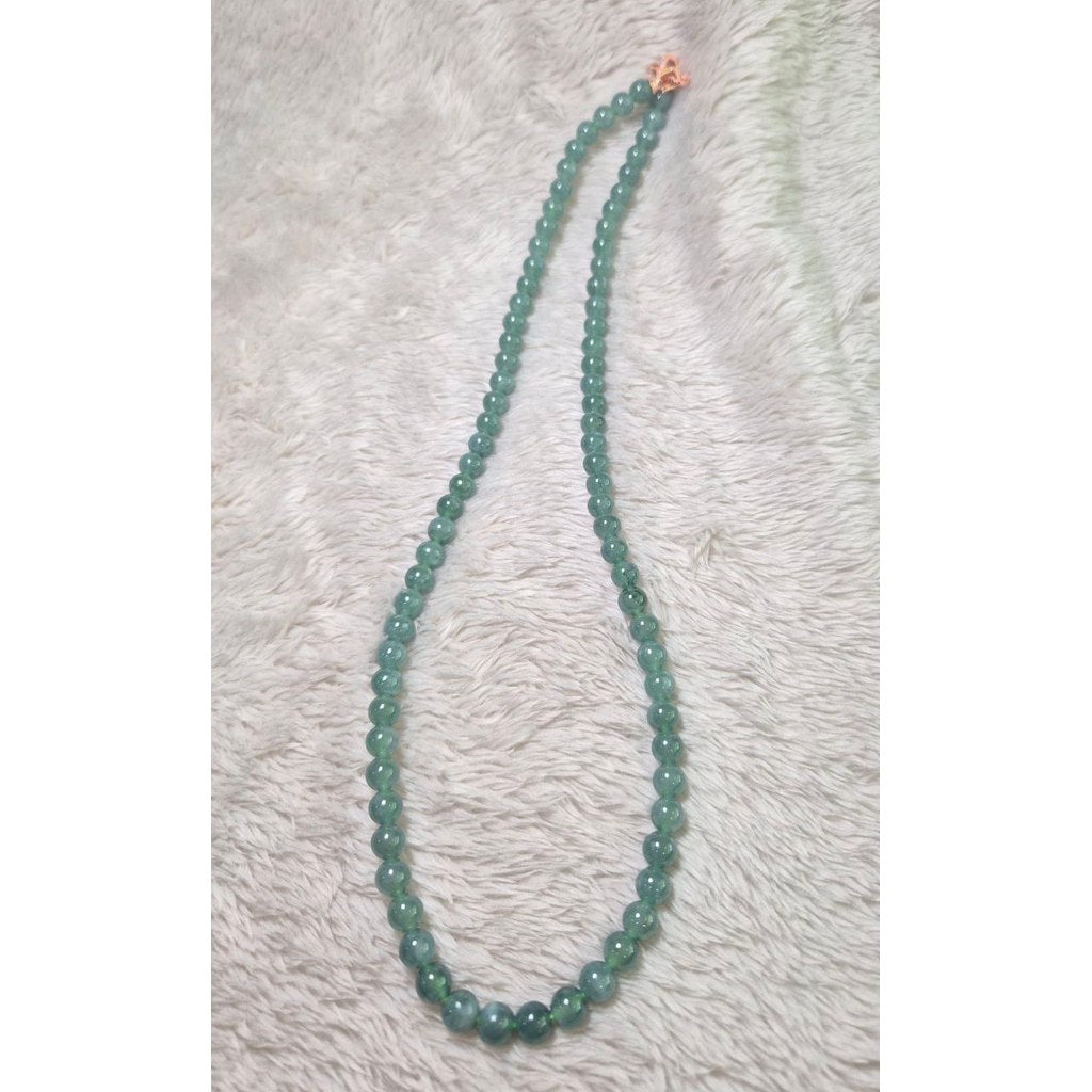 Jelly Blue Water Jade Necklace (7 mm | 22 inches)