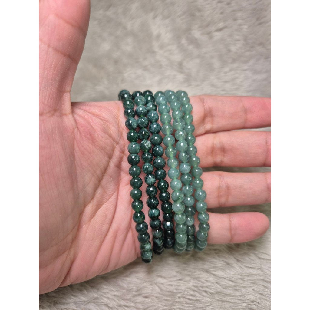 Bluewater jade bracelet 5mm bead size (per piece) Transformative Teal Color of the Year