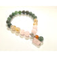 Color of the Year Crystal Bracelet – Rose Quartz / Moss Agate / Rutilated Quartz