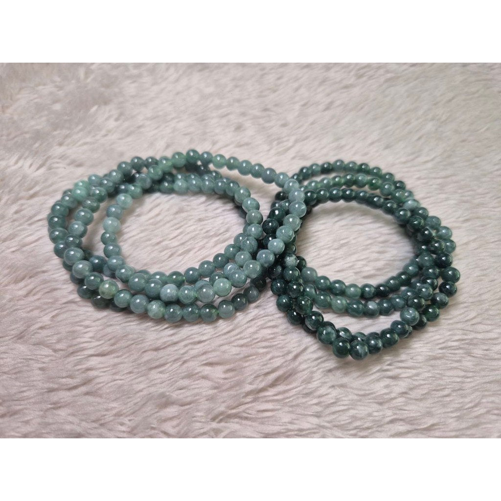 Bluewater jade bracelet 5mm bead size (per piece) Transformative Teal Color of the Year