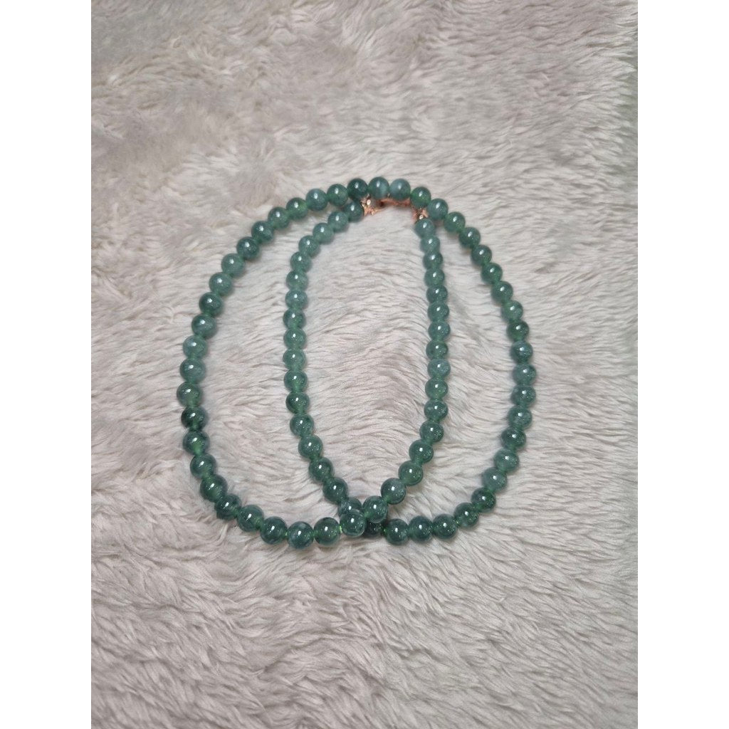 Jelly Blue Water Jade Necklace (7 mm | 22 inches)