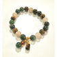 Moss Agate Tiger Eye Rutilated Quartz 8mm/10mm (Charm Option) protection, health, wealth bracelet