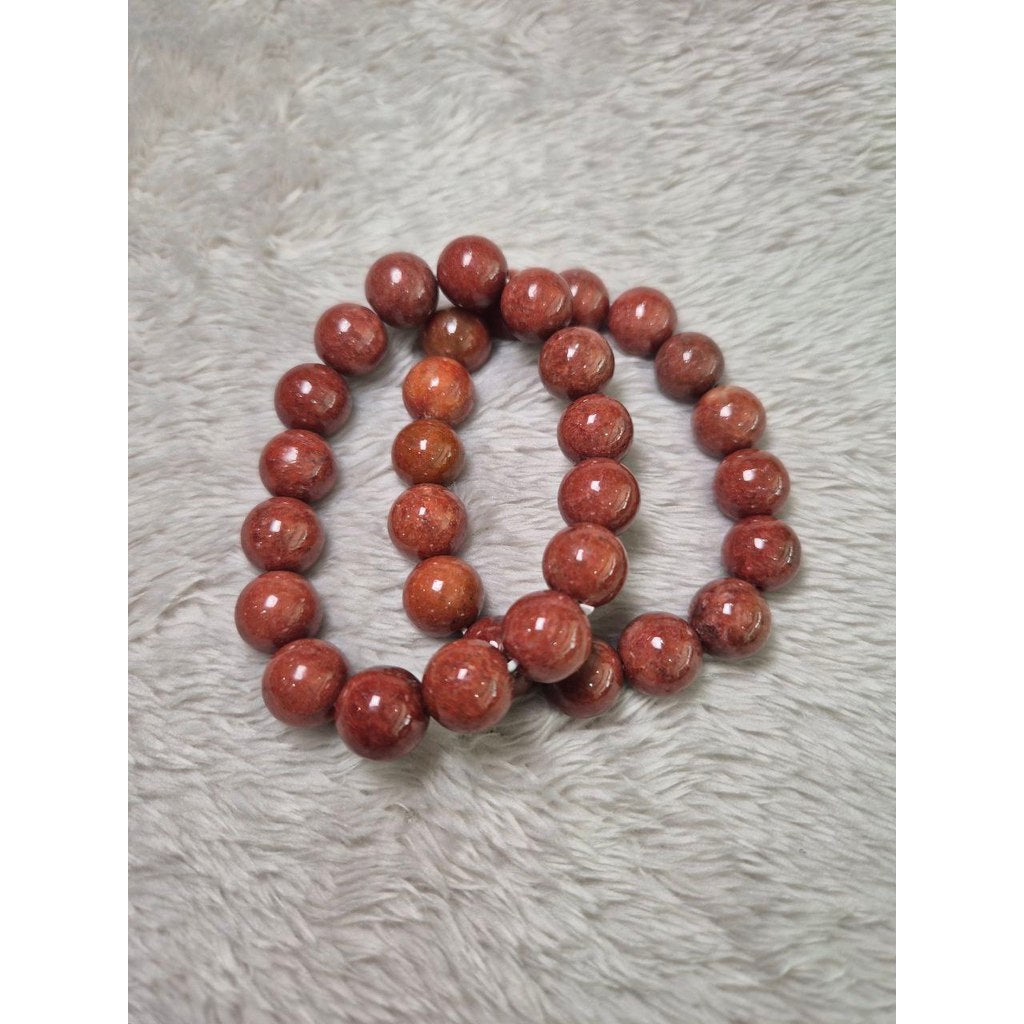13mm Red Jade Bracelet (Grade A) – For Wealth, Strength & Passion
