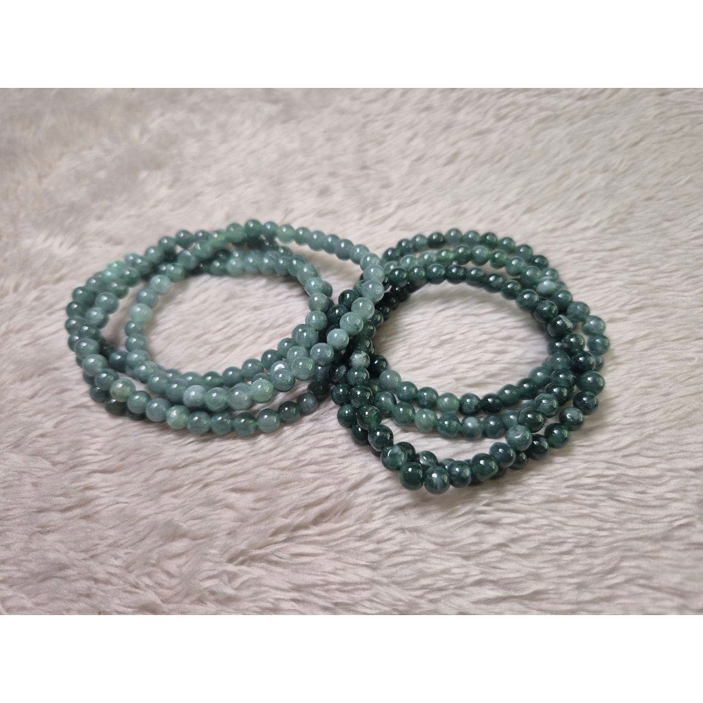 Bluewater jade bracelet 5mm bead size (per piece) Transformative Teal Color of the Year