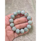Light Burma Blue Jade Bracelet 13mm (Grade A) Calm Energy • Wealth • Balance