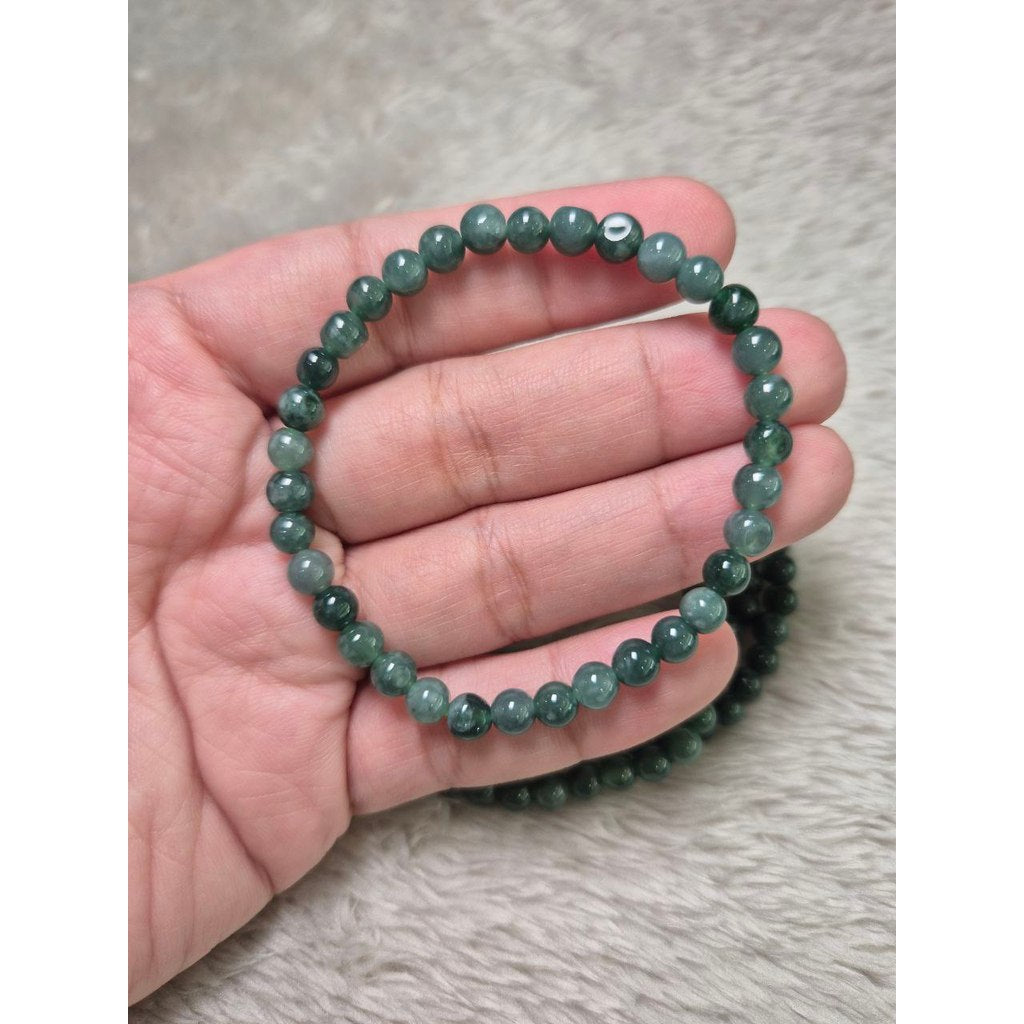 Bluewater jade bracelet 5mm bead size (per piece) Transformative Teal Color of the Year