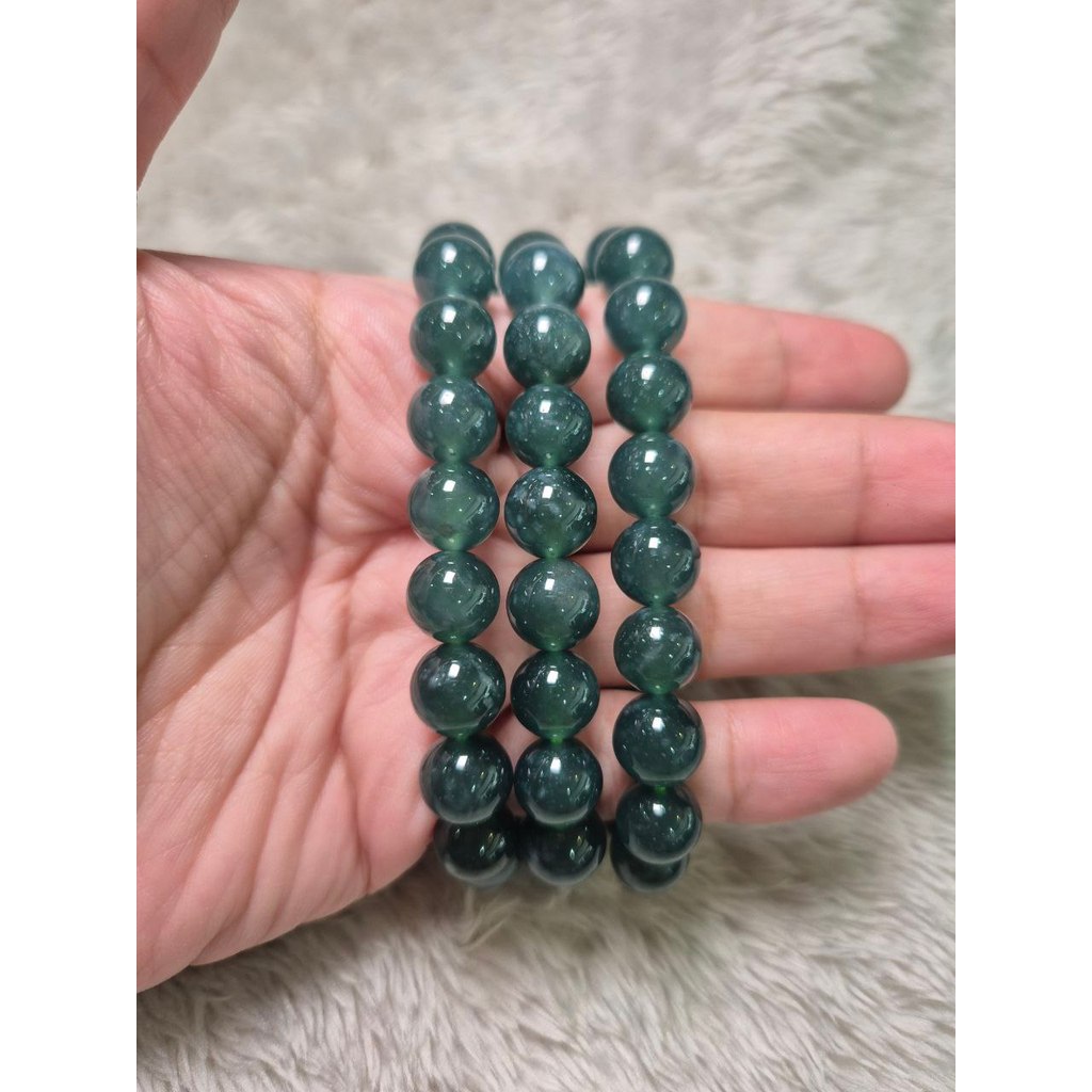 Jelly Blue Water Jade Necklace (10 mm | 22 cm)