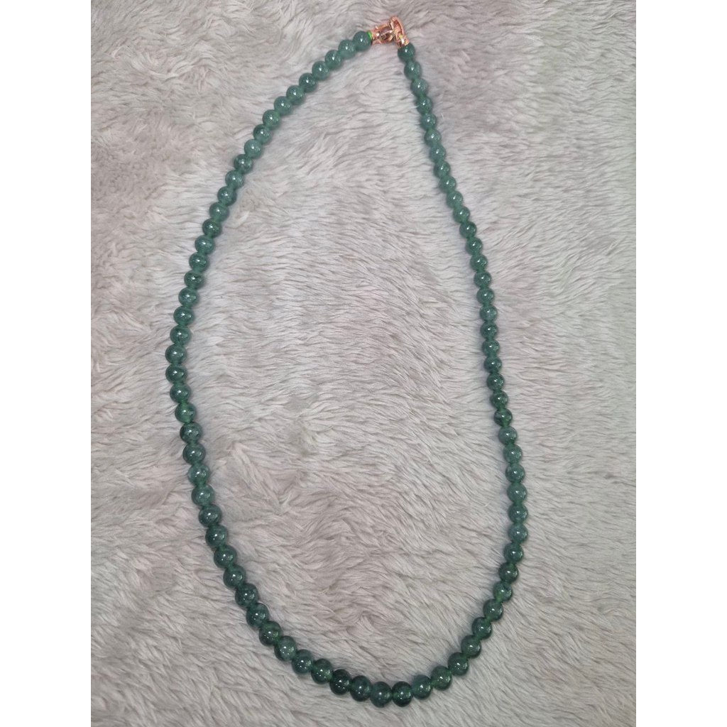 Jelly Blue Water Jade Necklace (7 mm | 22 inches)