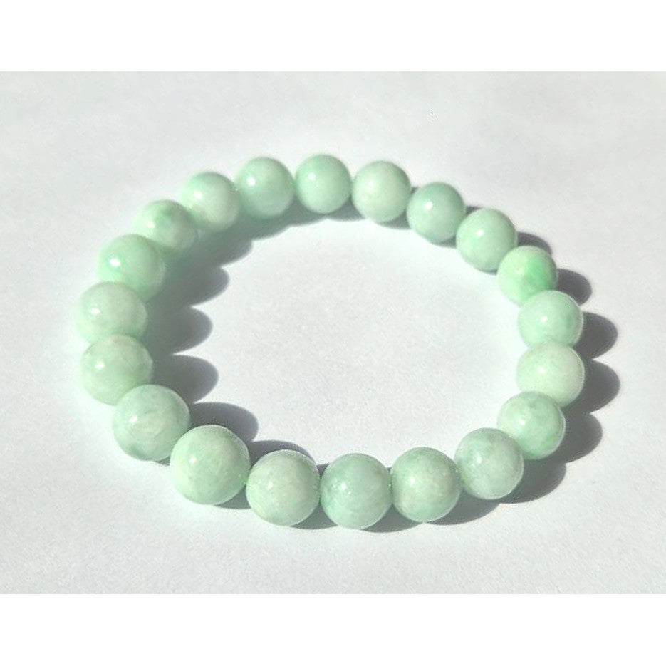 10mm Apple Green Jade Bracelet • Floating • High Quality Jadeite with certificate