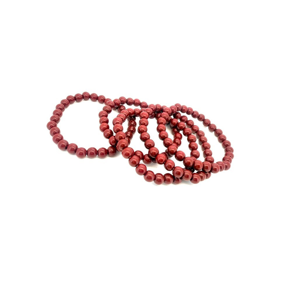 Cinnabar Round Bead Bracelet – Luck, Protection & Prosperity