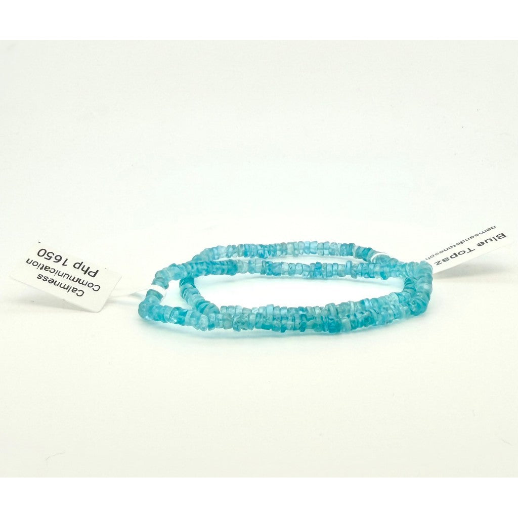 Blue Topaz Bracelet – Faceted Beads
