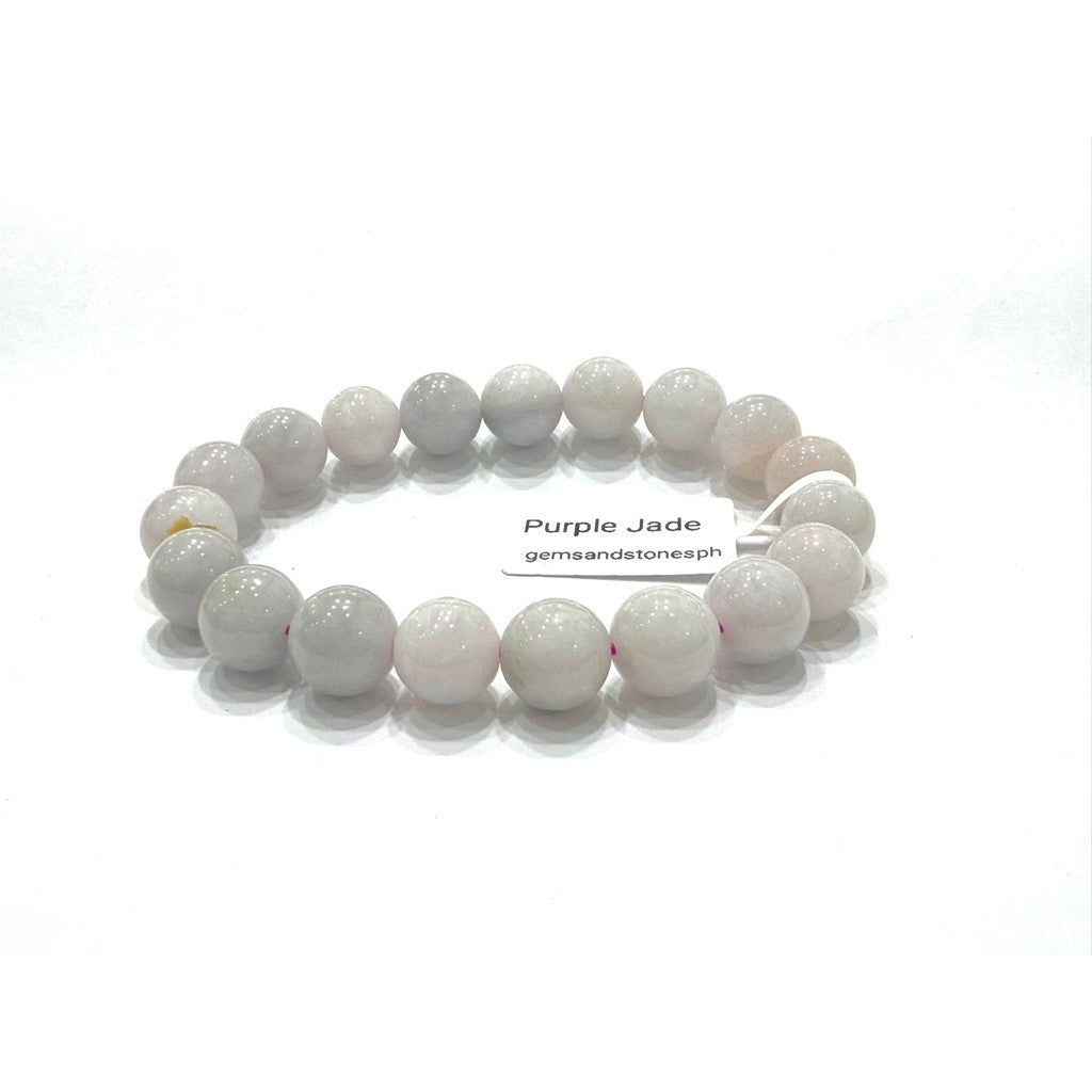 10mm  Authentic Pink Purple Jadeite Jade Bracelet | Natural Type A Jade