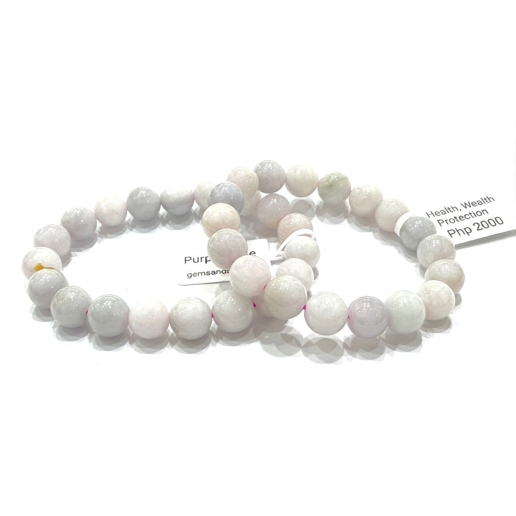 10mm  Authentic Pink Purple Jadeite Jade Bracelet | Natural Type A Jade