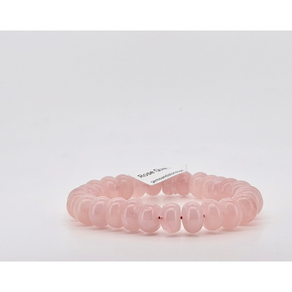 Juicy Abacus Rose Quartz Bracelet | 13mm Natural Rose Quartz