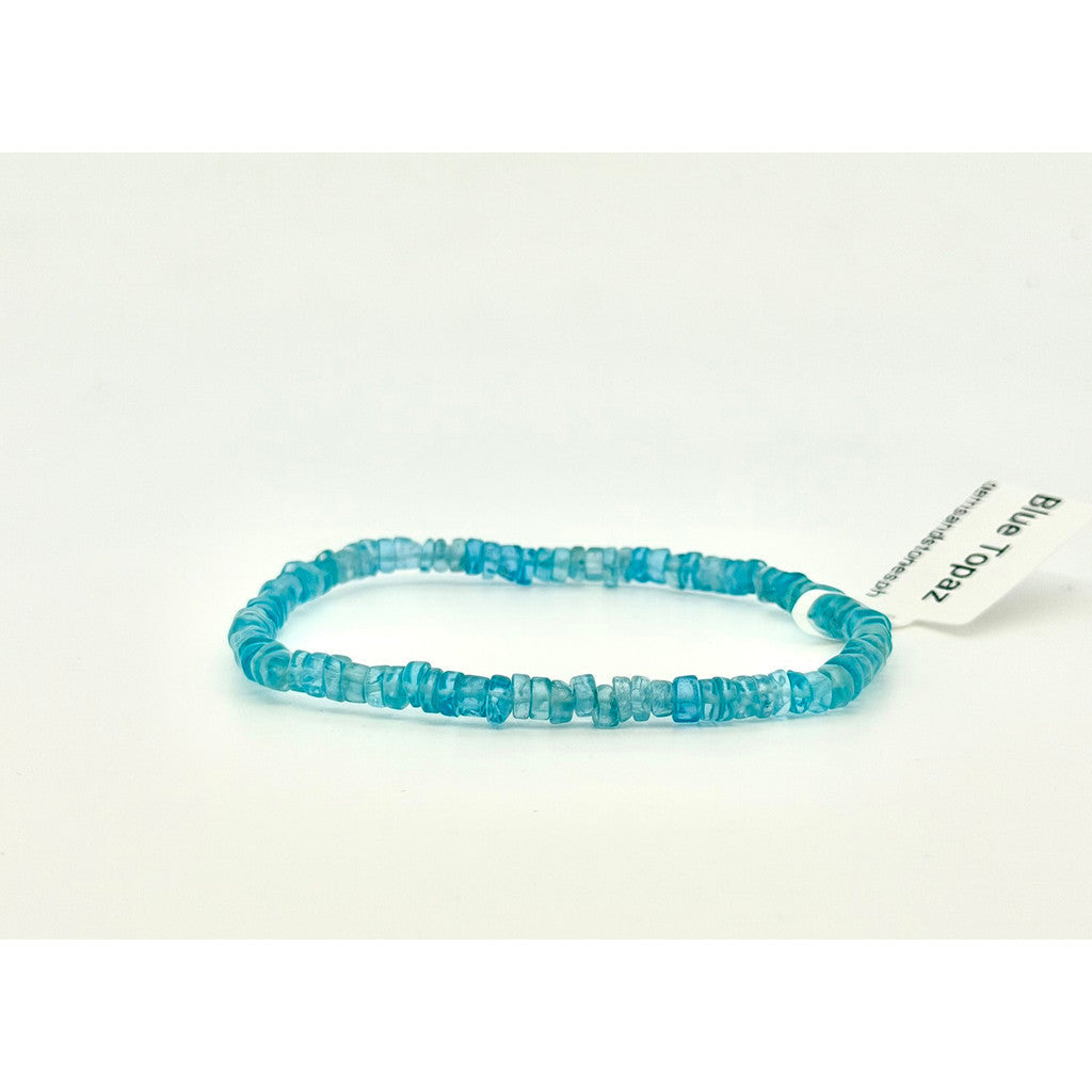 Blue Topaz Bracelet – Faceted Beads