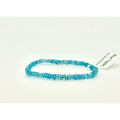 Blue Topaz Bracelet – Faceted Beads