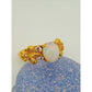 Natural Opal Adjustable Statement Ring – Vintage Gold Design