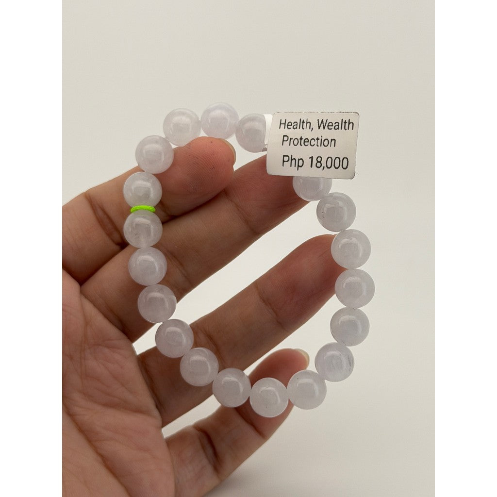 High Quality Icy White Jade Bracelet | Natural White Jade