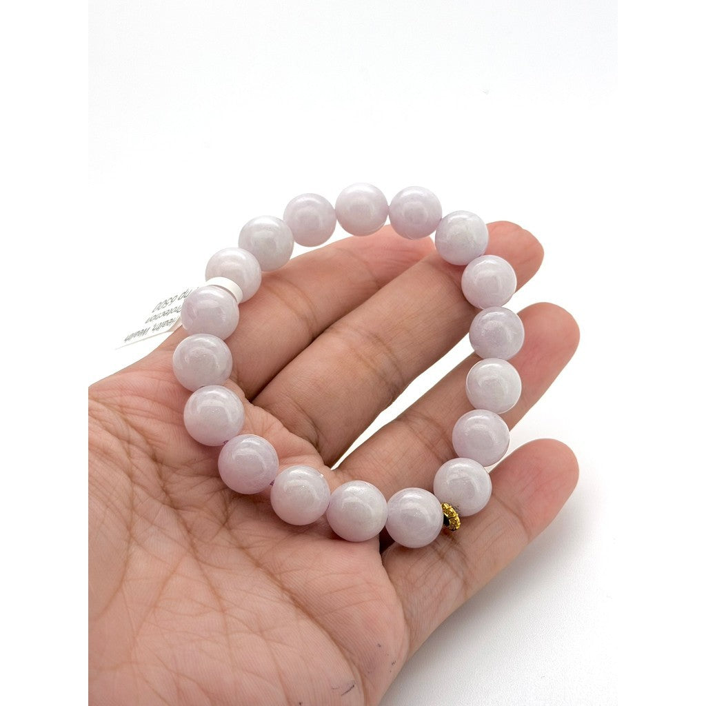 Pink Purple Jade Bracelet | Natural Jade with certificate