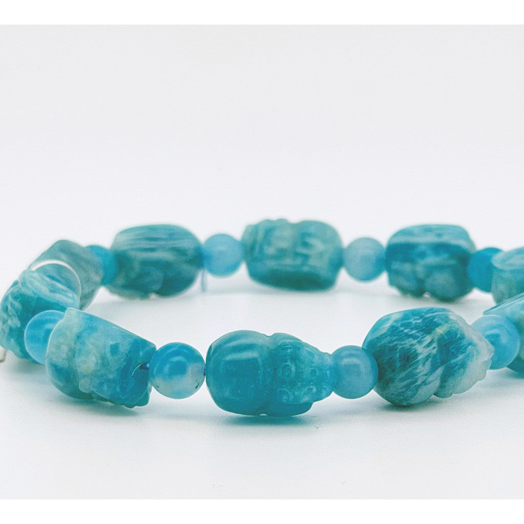 Amazonite Pixiu Carving Bracelet
