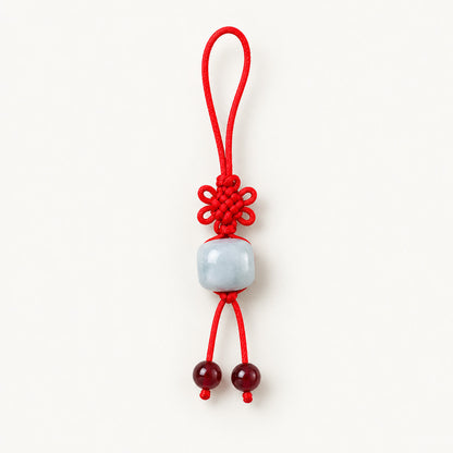 Dainty Jadeite Jade Barrel Bag / Phone Charm