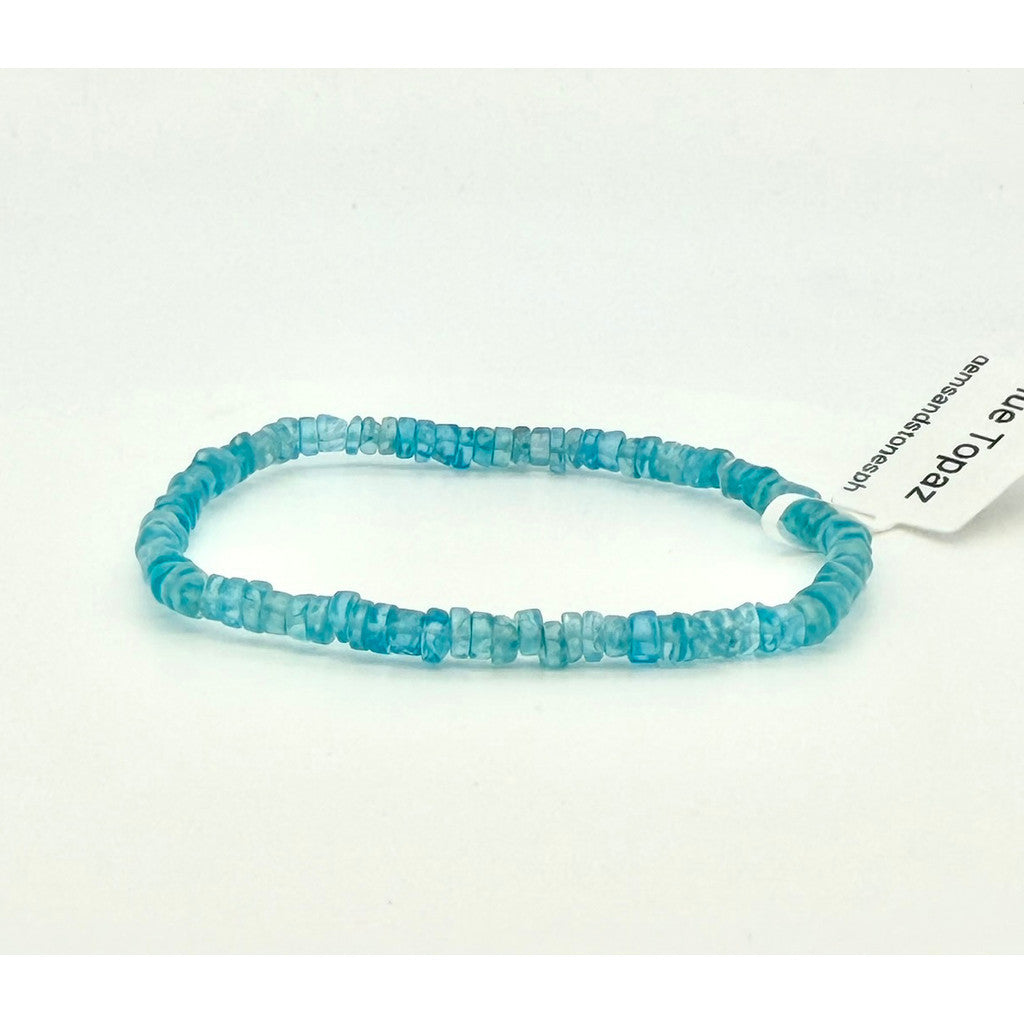 Blue Topaz Bracelet – Faceted Beads