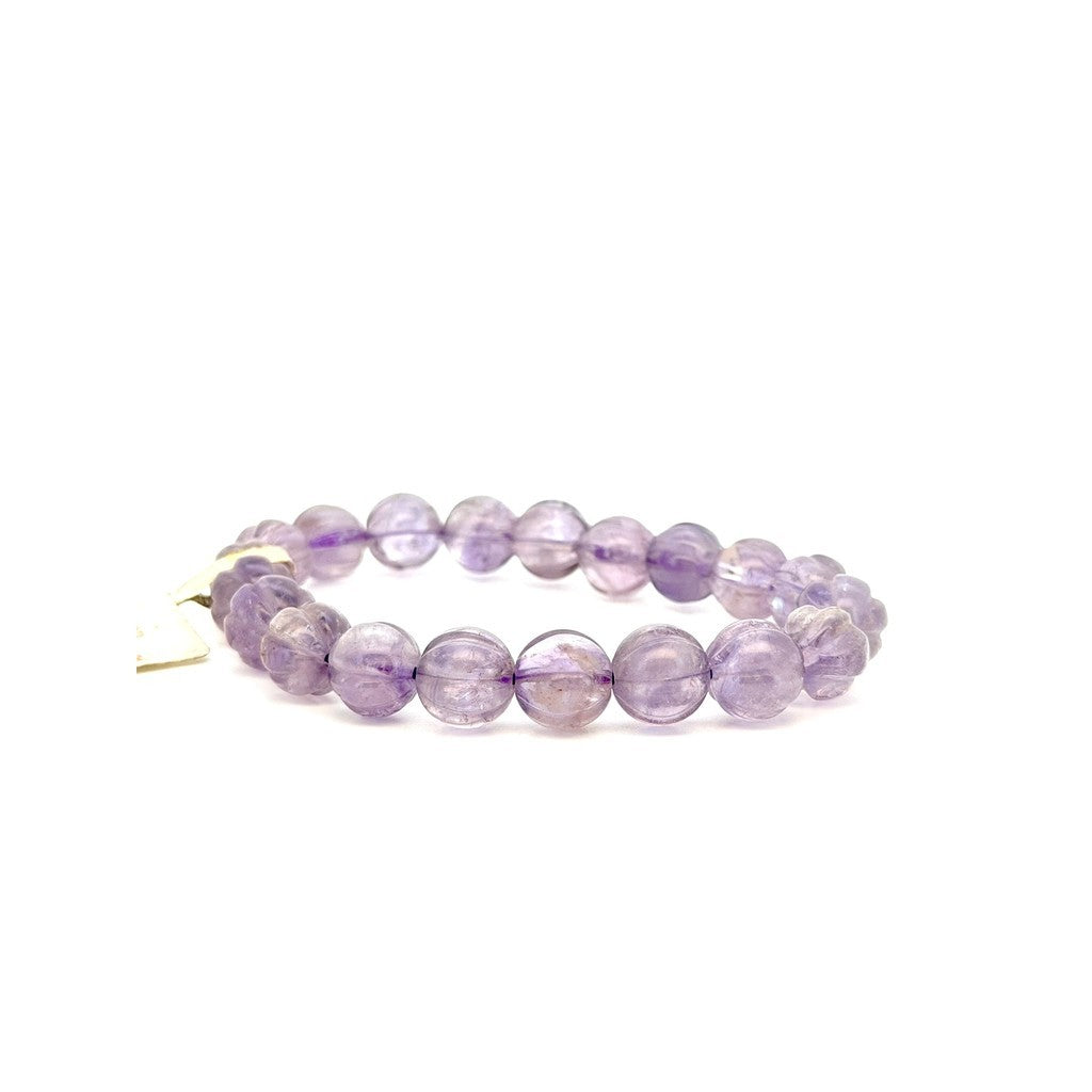 Natural Phantom Amethyst Pumpkin Shape Bracelet