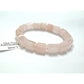 Faceted Rose Quartz Barrel Bracelet | Natural Crystal Gemstone