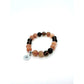 Sunstone & Smoky Quartz Protection Bracelet with Evil Eye