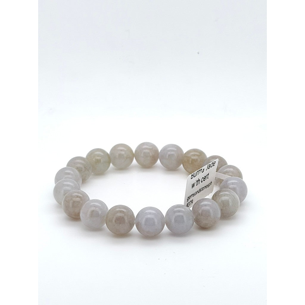 Purple Tea Jade Bracelet with Certificate | Natural Lavender Tea Jade with certificate