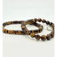 Natural Tiger Eye Faceted & Bamboo Shape Bracelet