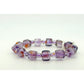 High Quality Faceted Cube Phantom Amethyst Bracelet