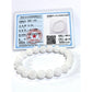 10mm Princess White Jade Bracelet | Natural White Jade with certificate
