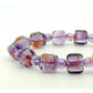 High Quality Faceted Cube Phantom Amethyst Bracelet