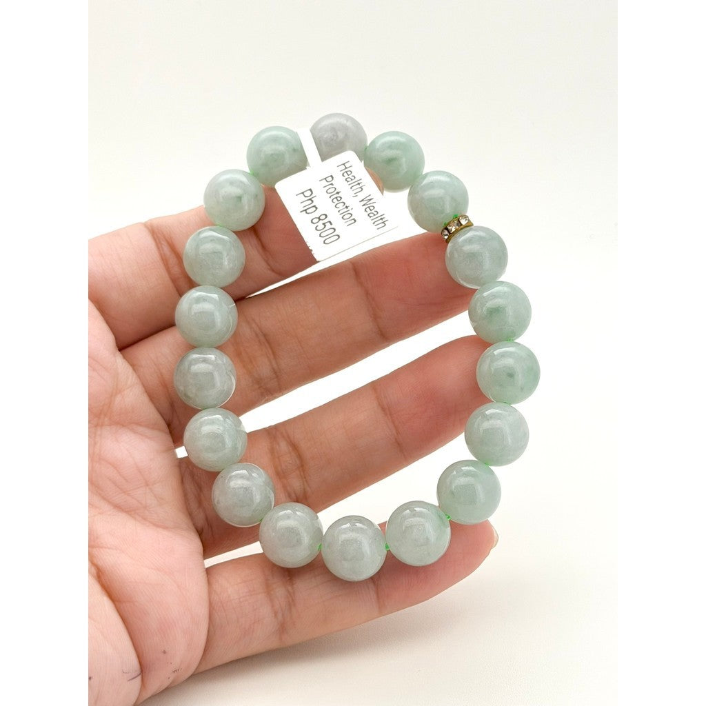 Light Blue Apple Green Jade Bracelet | Natural Jade with certificate