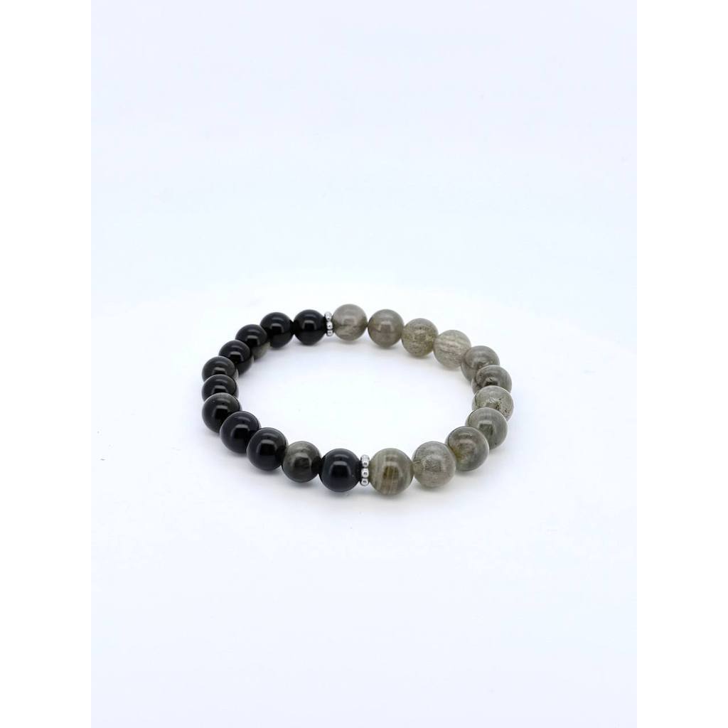 Obsidian & Labradorite Protection Bracelet