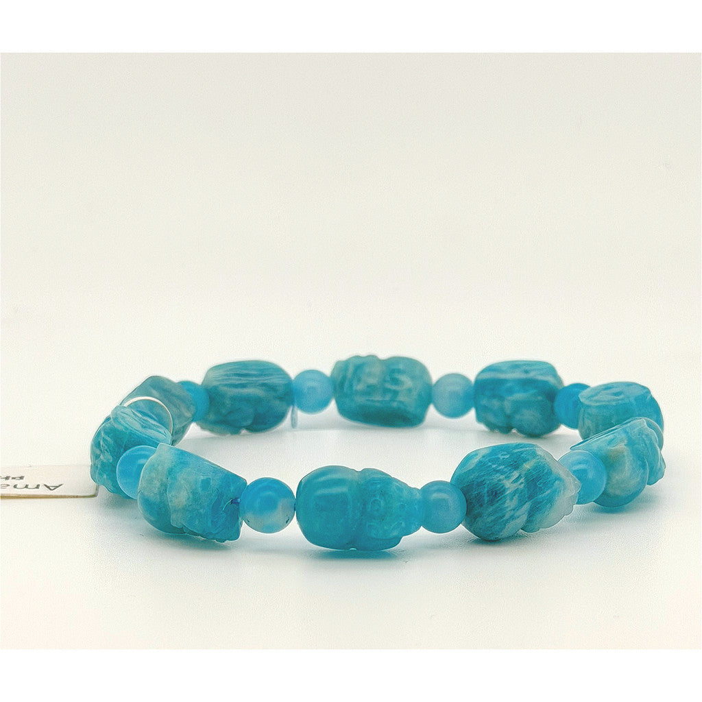 Amazonite Pixiu Carving Bracelet