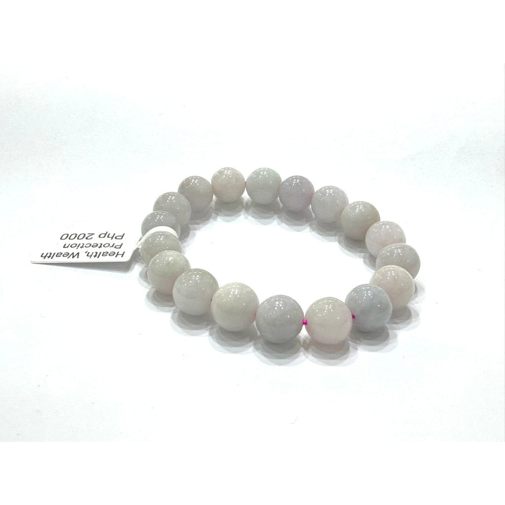 10mm  Authentic Pink Purple Jadeite Jade Bracelet | Natural Type A Jade