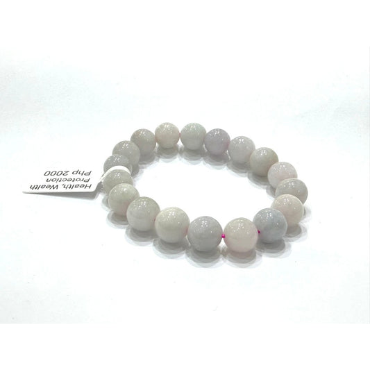 10mm  Authentic Pink Purple Jadeite Jade Bracelet | Natural Type A Jade