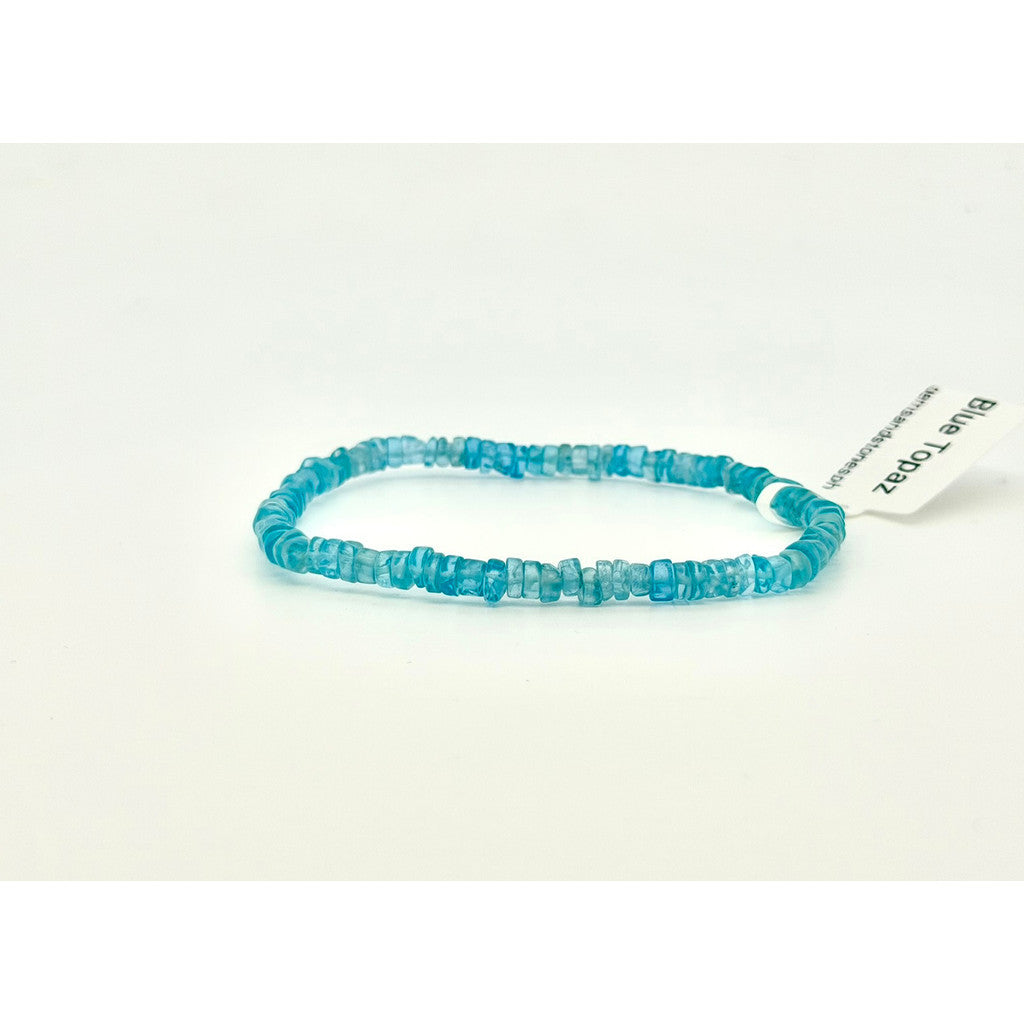 Blue Topaz Bracelet – Faceted Beads