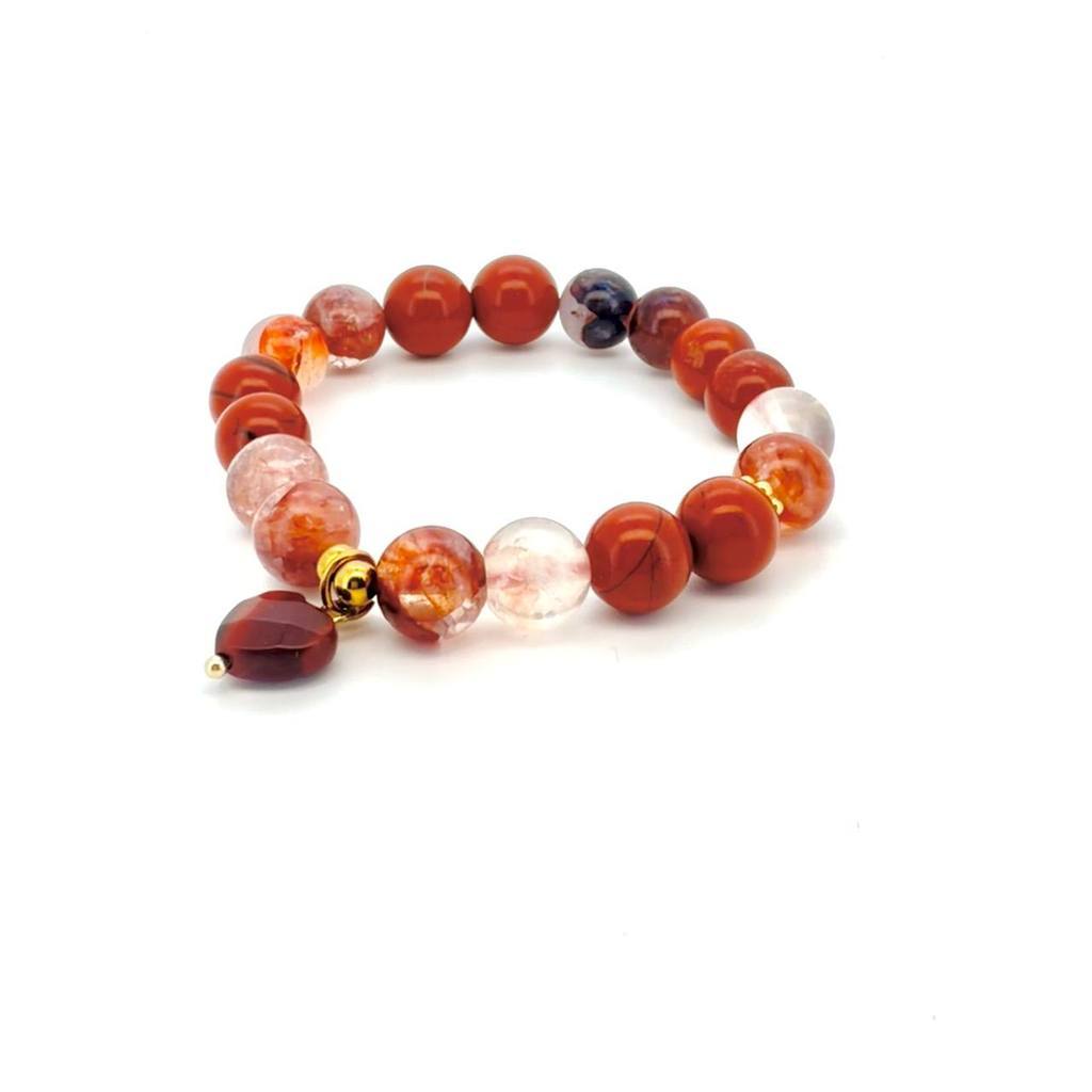 Fire Quartz & Red Jasper Protection Bracelet – Ghost Month & Everyday Wear