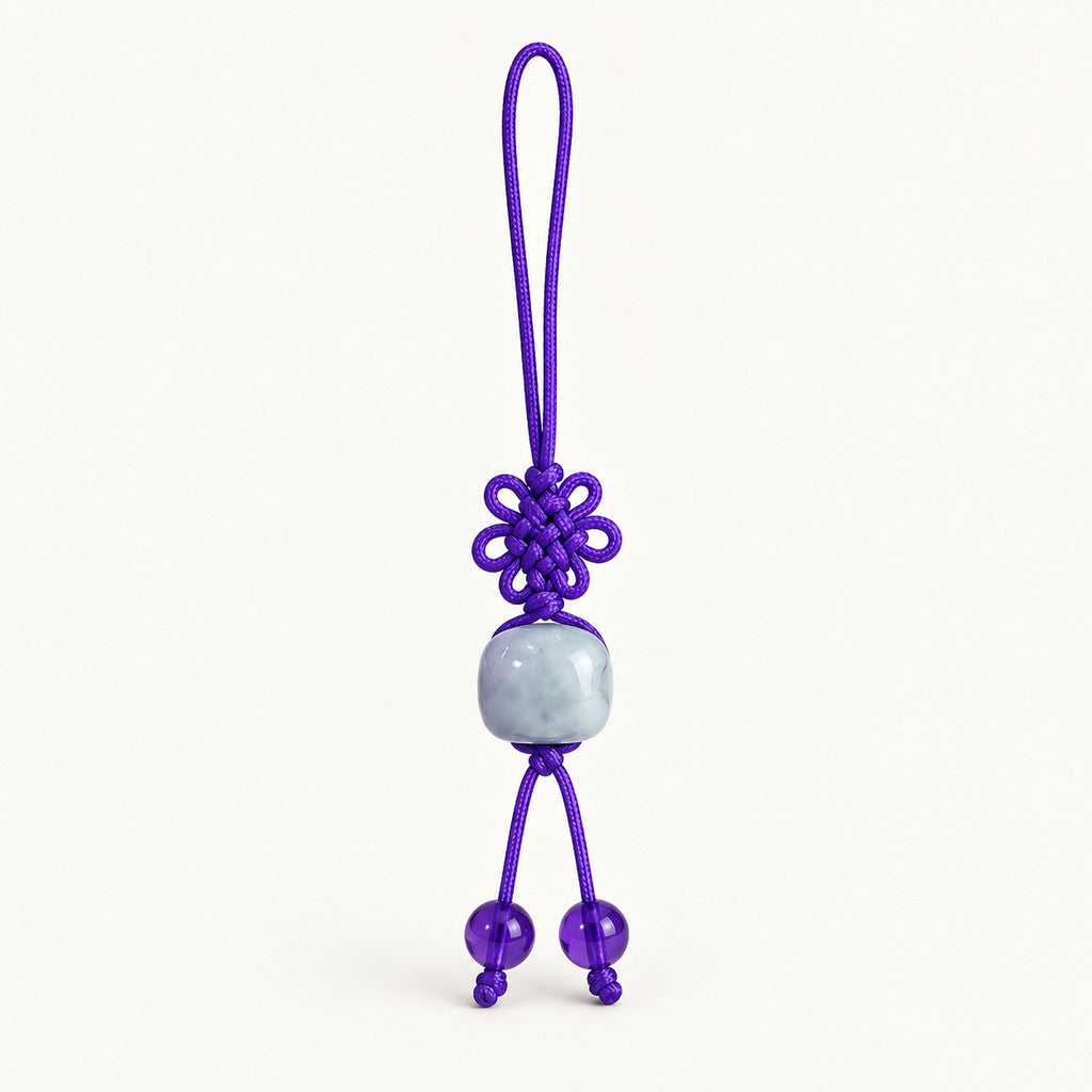 Dainty Jadeite Jade Barrel Bag / Phone Charm