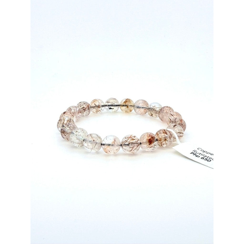 Natural Copper Rutilated Quartz Bracelet