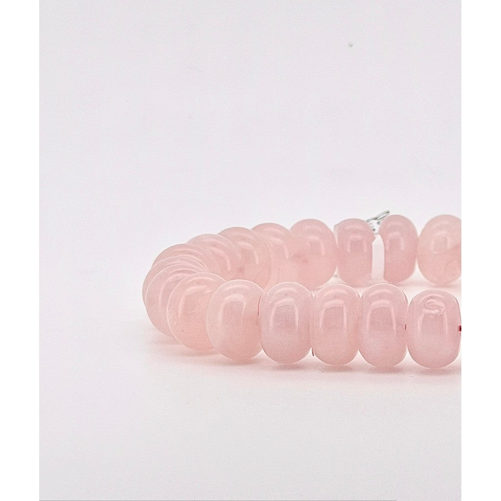 Juicy Abacus Rose Quartz Bracelet | 13mm Natural Rose Quartz