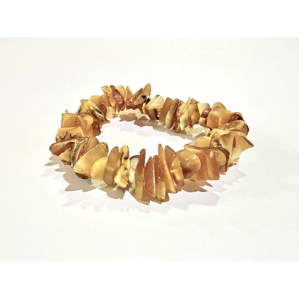 Chunky Amber Chip Bracelet | Natural Amber Bracelet