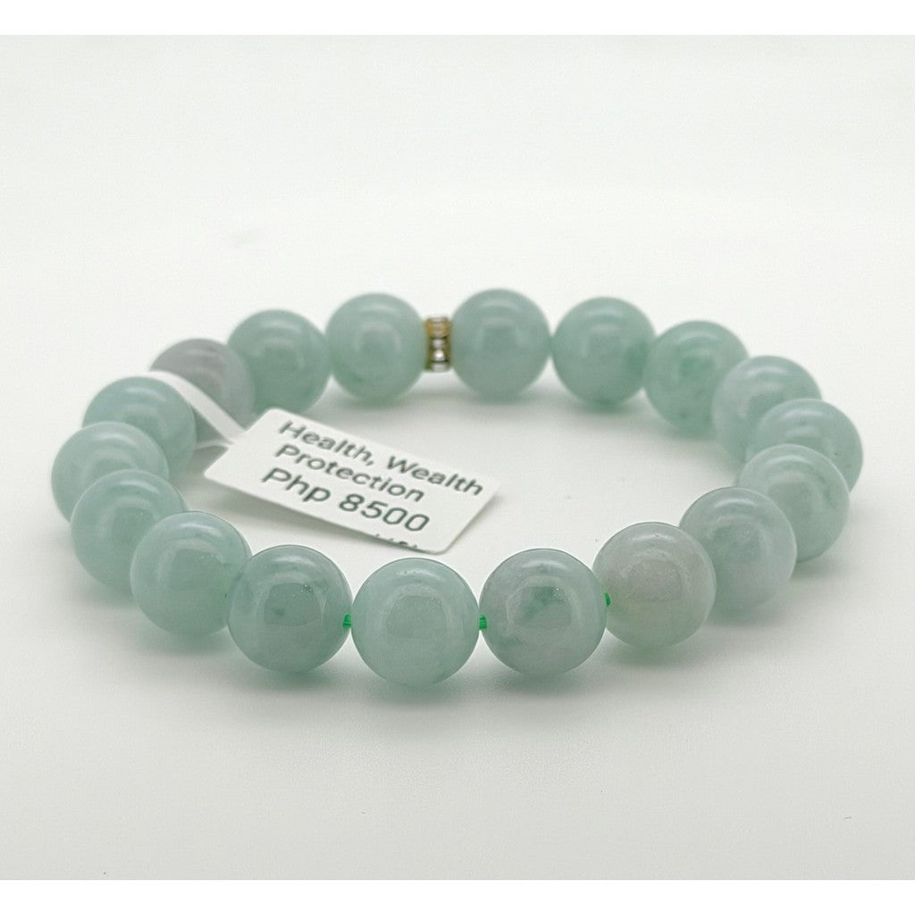 Light Blue Apple Green Jade Bracelet | Natural Jade with certificate