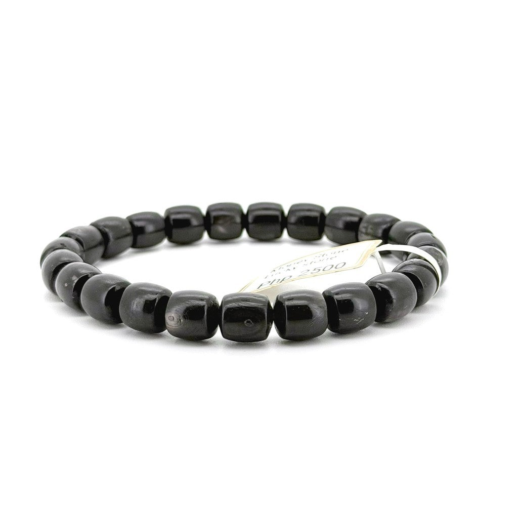 Hypersthene Rounded Square Barrel Bracelet | 8mm Natural Stone