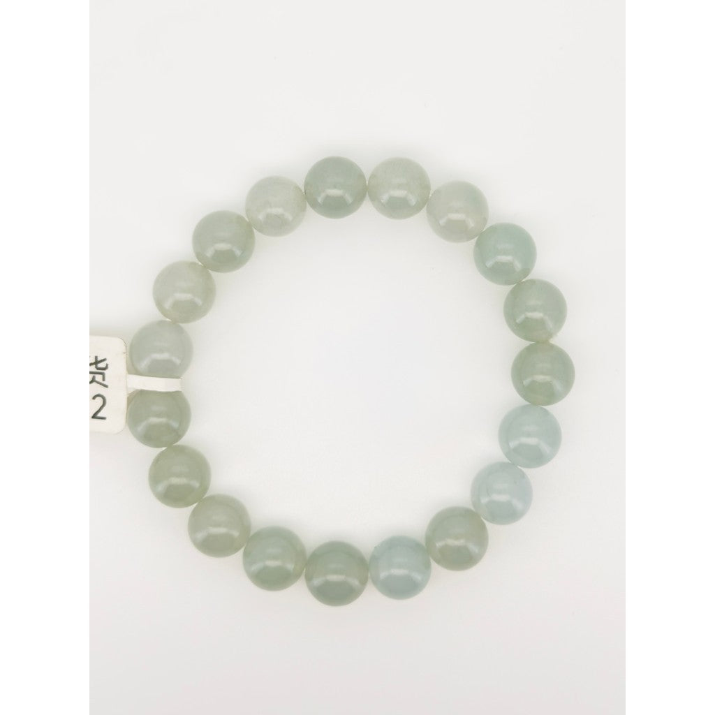 Icy Green Jadeite Bracelet 10mm with Certificate | Natural Jadeite with certificate