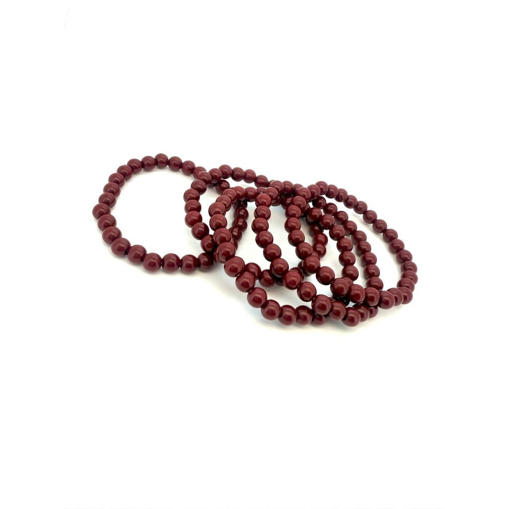 Cinnabar Round Bead Bracelet – Luck, Protection & Prosperity