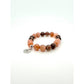 Sunstone & Smoky Quartz Protection Bracelet with Evil Eye